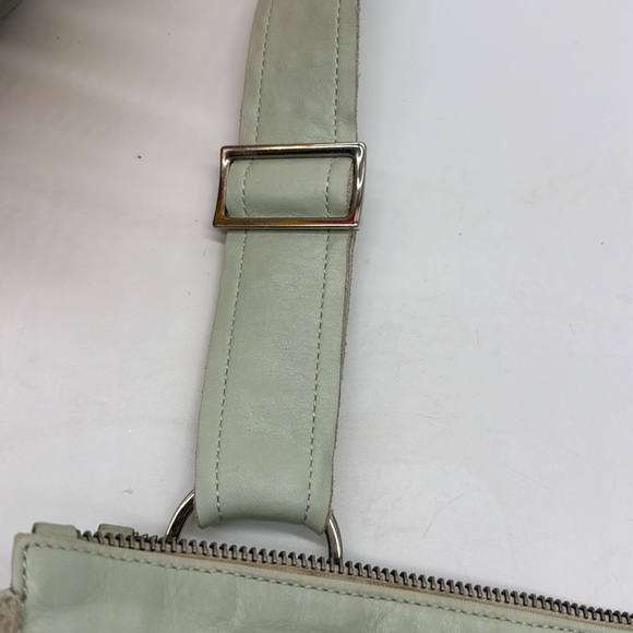 Arcadia Light Green Mint Vintage Leather Crossbody Made in Italy MCB6240Q - Picture 3 of 12